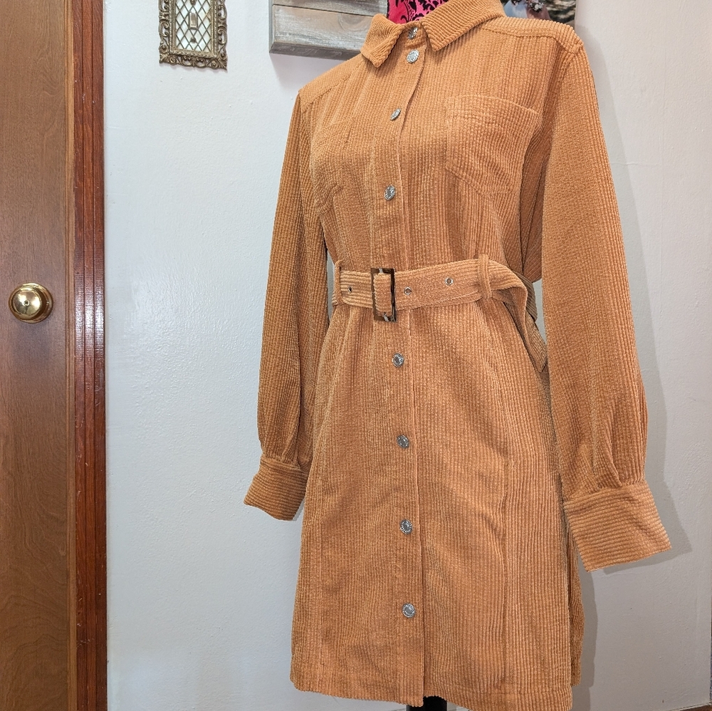 Ces Femme Tan Belted Trench Coat